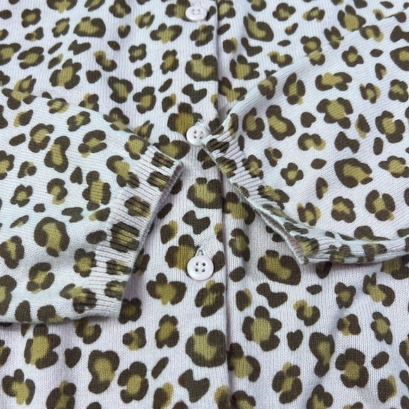 ⭐️4 for $20⭐️ Vintage Gymboree cardigan/sweater pink leopard print size L 10-12 - Picture 3 of 6